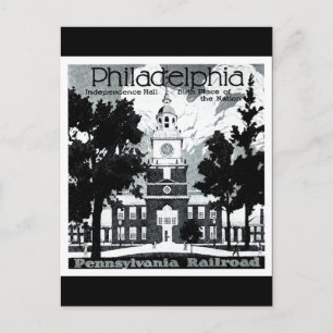 Besök Philadelphia på Pennsylvania Railroad Vykort