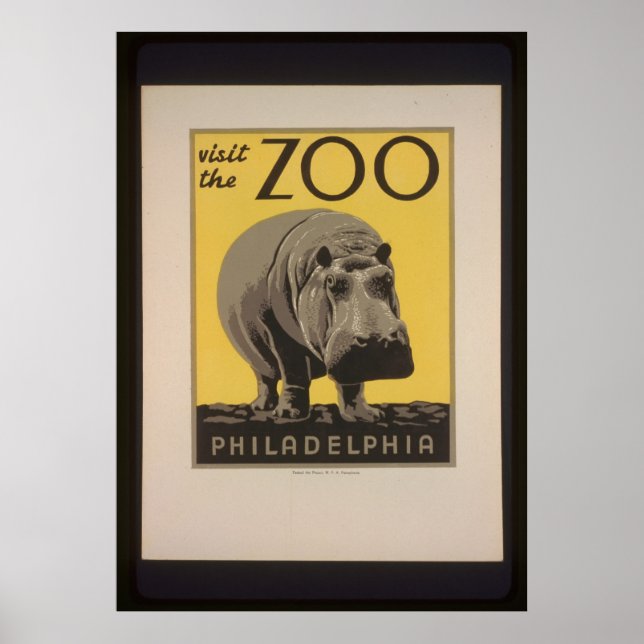 Besök Philadelphia Zoo Poster (Framsidan)