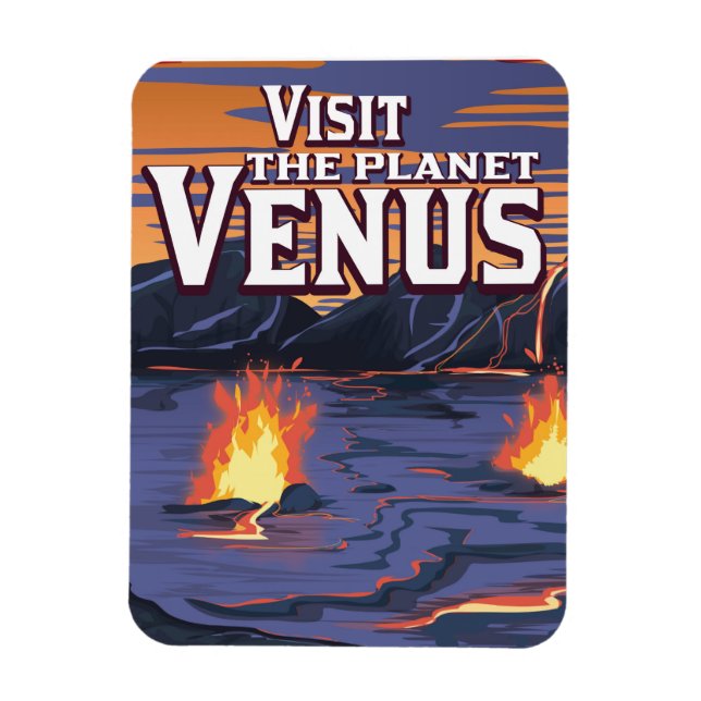 Besök planeten Venus resaffisch Magnet (Vertikal)