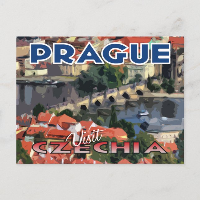 Besök... Prag, Czechia Vykort (Framsida)