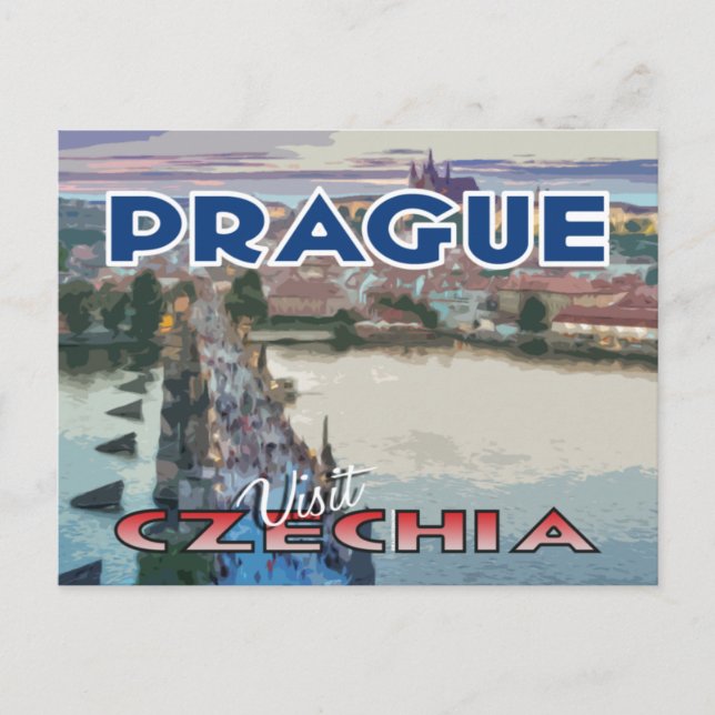 Besök... Prag, Czechia Vykort (Framsida)