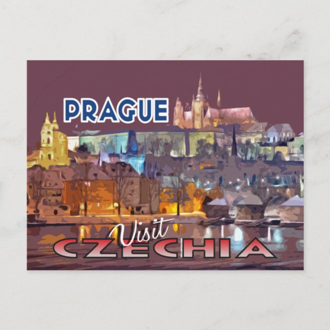 Besök... Prag, Czechia Vykort (Framsida)