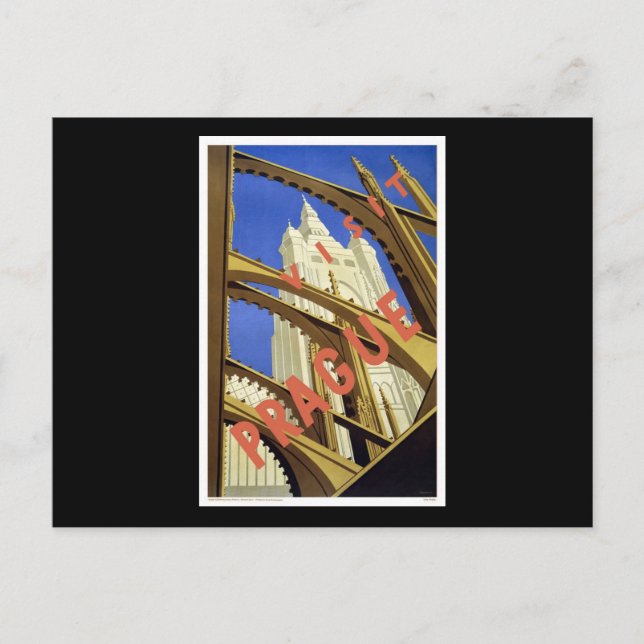 Besök Prag Vykort (Framsida)