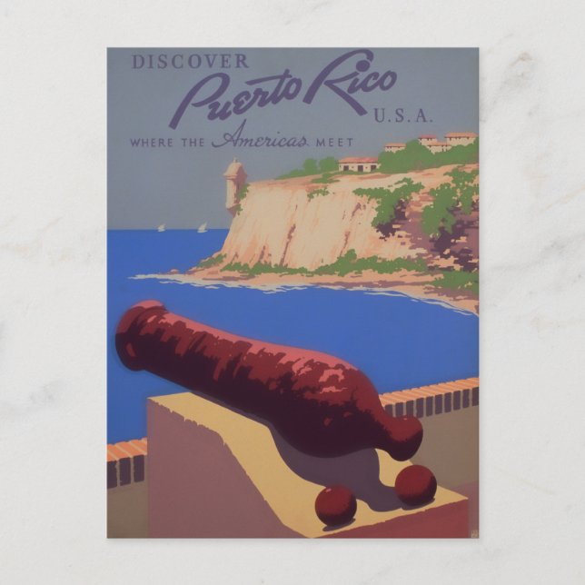 Besök Puerto Rico Vykort (Framsida)