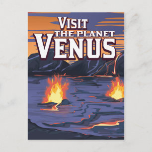 Besök reseaffischen Planet Venus Vykort