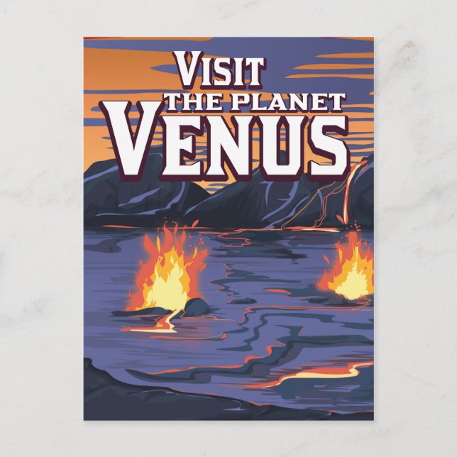 Besök resemål Venus affisch Vykort (Framsida)