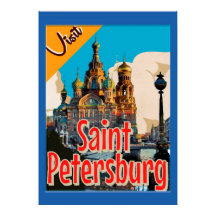 Besök Sankt Petersburg Vintage affisch Remasted