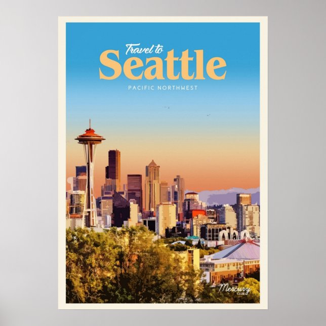 Besök Seattle Poster (Framsidan)