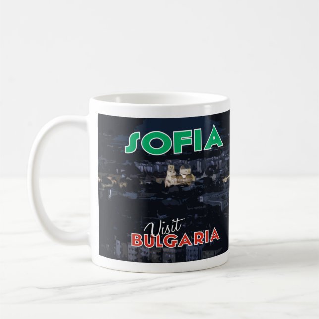 Besök Sofia, Bulgarien I Kärlek-kaffe Mugg (Vänster)