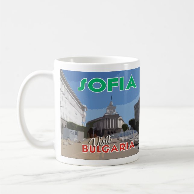 Besök Sofia, Bulgarien I Kärlek-kaffe Mugg (Vänster)