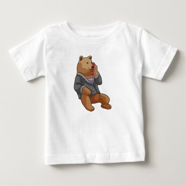 Besök som sekreterare med Mobil T Shirt (Framsida)