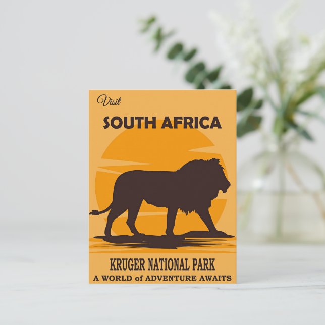 Besök South Afrika, Kruger nationalpark. Vykort (Stående Fram)