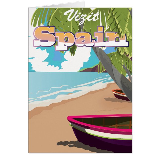 Besök Spanien Resa affisch Hälsningskort (Framsidan)