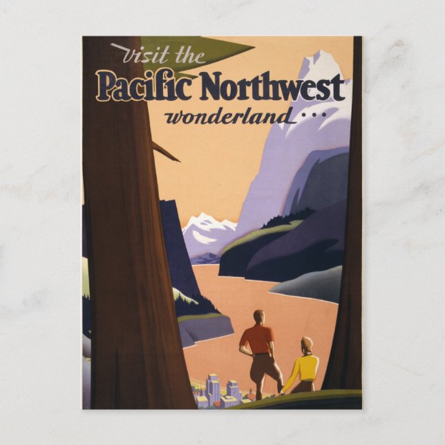 Besök Stilla havets nordvästra underland 1925 Vykort (Framsida)