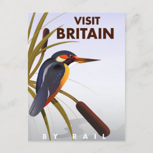 Besök Storbritannien vintage-resaaffisch. Vykort
