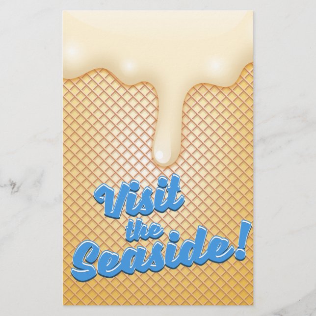 Besök stranden brevpapper (Framsida)