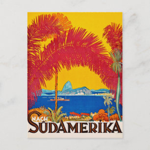 Besök Sudamerica vintage koncept Vykort