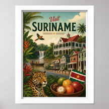Besök Suriname Travel Vintage