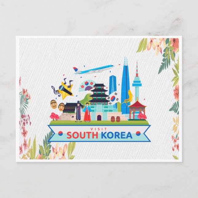 Besök Sydkorea Vykort (Framsida)