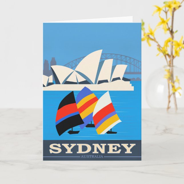 Besök Sydney, Australien Kort (Gul blomma)