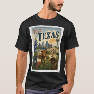 Besök Texas Resor Vintage T Shirt