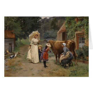 Besök till lantgårdkortet hälsningskort