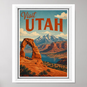 Besök Utah Resor Vintage Poster