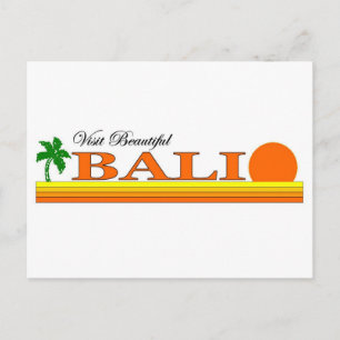 Besök vackra Bali, Indonesien Vykort