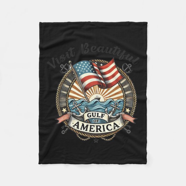 Besök vackra Bukt i Amerika Fleecefilt (Framsidan)