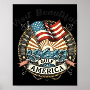 Besök vackra Bukt i Amerika Poster
