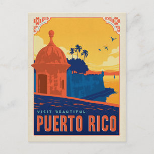 Besök vackra Puerto Rico Vykort