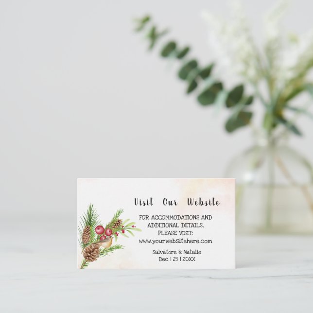 Besök vår webbplats julklapp i Bröllop Placeringskort (Stående Fram)