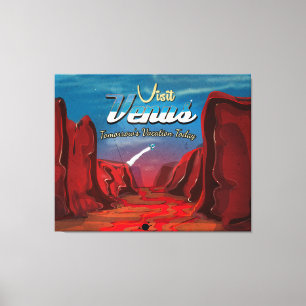 Besök Venus Vintage affisch Canvastryck