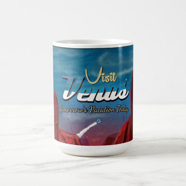 Besök Venus Vintage affisch Kaffemugg (Center)