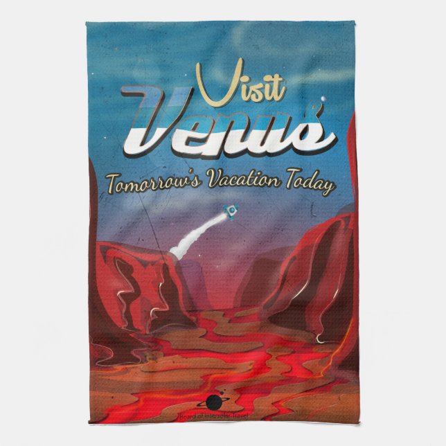 Besök Venus Vintage affisch Kökshandduk (Vertikal)