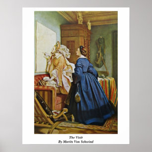 Besök vid Moritz Von Schwind Poster