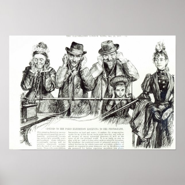 Besök vid Parisutställningen Poster (Framsidan)