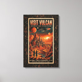 Besök Vulcan - Retro Galaktiskt Resposter Canvastryck