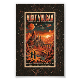 Besök Vulcan - Retro Galaktiskt Resposter Fototryck