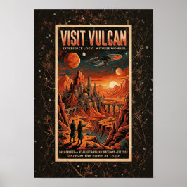 Besök Vulcan - Retro Galaktiskt Resposter Poster