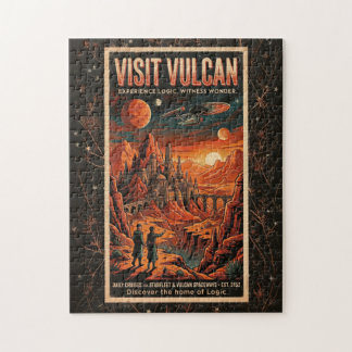 Besök Vulcan - Retro Galaktiskt Resposter Pussel