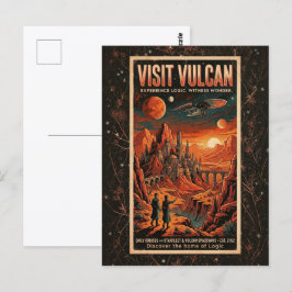 Besök Vulcan - Retro Galaktiskt Resposter Vykort