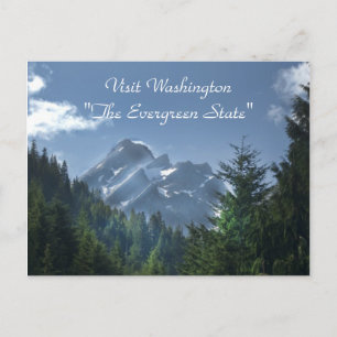 Besök Washington "Evergreen State" Vykort