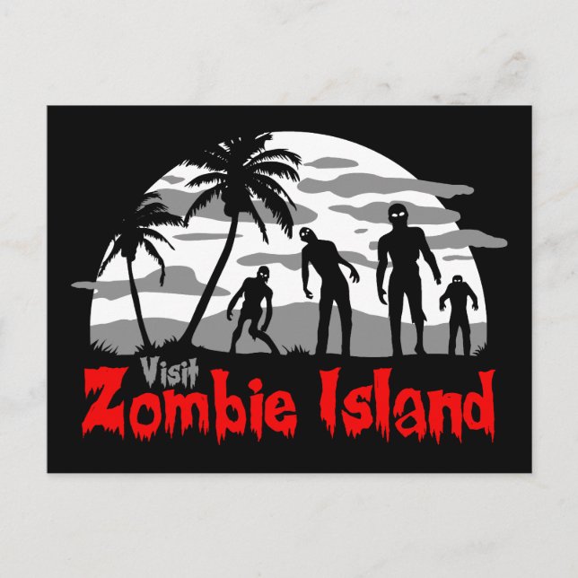 Besök Zombie Island Vykort (Framsida)