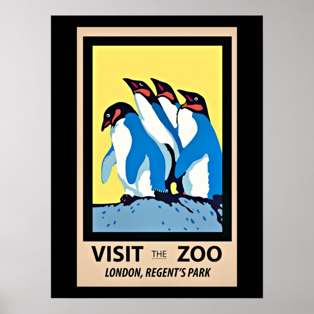 Besök Zoo, London, Regents park Poster (Framsidan)