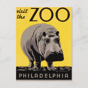 Besök zoo vykort