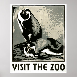 Besök zoo - WPA-Poster - Poster