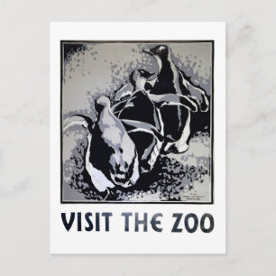 Besök zoo - WPA-Poster - Vykort