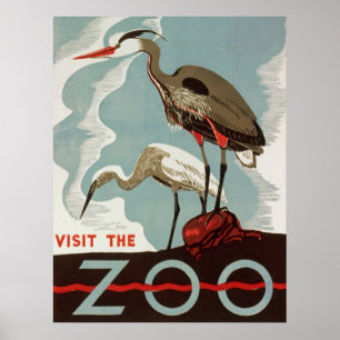 Besöka affischen för Zoovintageturism Poster