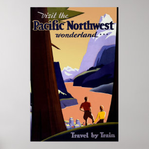Besöka den Stillahavs- northwesten Poster